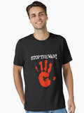 STOP THE WAR Anti War Protest Design with Red Handprint Peace Freedom Statement Art Essential Shirt T Shirt US Market