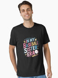 Groovy Baseball Girls Kids In My Baseball Sister Era Essential T Shirt T Shirt Comfort Fit Fan Favorite