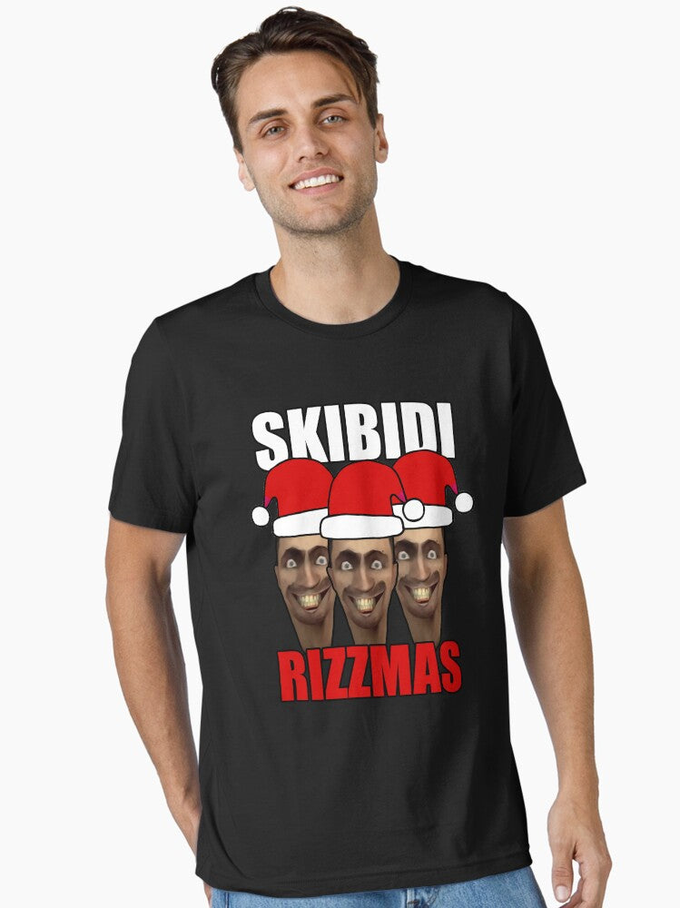 Skibidi Rizzmas Essential T-Shirt | Premium Unisex T-Shirt, Trending Graphic Tee