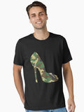 Heels Woodland Camo Women s Camouflage High Heels Gear Essential T Shirt T Shirt Viral US Style Daily Comfort