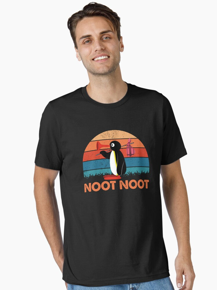Noot Noot Pingu - Retro Vintage Animal Cute Essential T-Shirt | Premium Unisex T-Shirt, Trending Graphic Tee