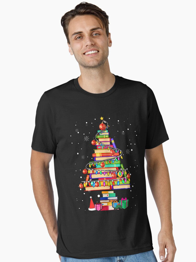 Merry Christmas Library Tree Cute Book Lover Librarian Essential T Shirt T Shirt Best Seller Look Fan Favorite