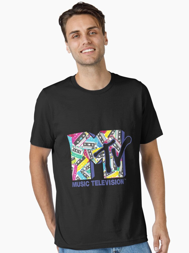 MTV Logo With Retro 80s Tapes Essential T Shirt T Shirt Trending US Modern Aesthetic