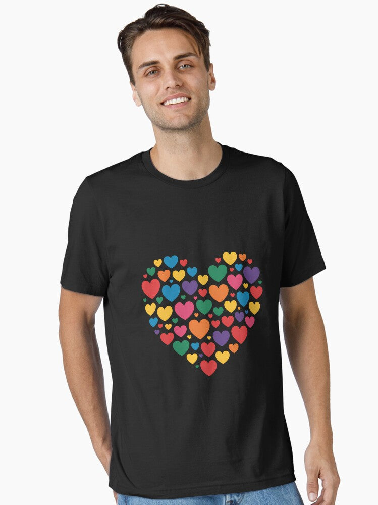 Hearts School Valentines Day Cute Essential Shirt T Shirt Clean Design