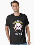 Baseball is Life Cute Kawaii Baseball Design Essential T Shirt T Shirt Premium Print Hot Right Now