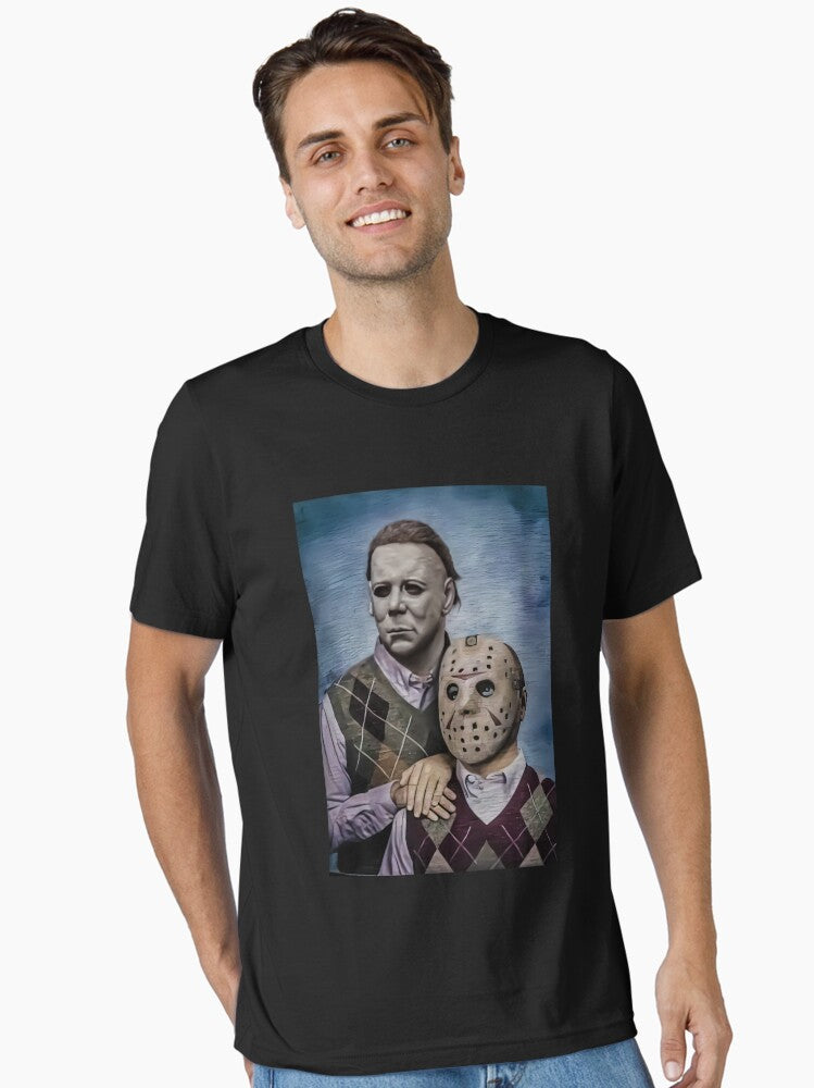 Myers and Jason Voorhees Step Brothers Movie Funny Essential T Shirt T Shirt Generic Icon Style