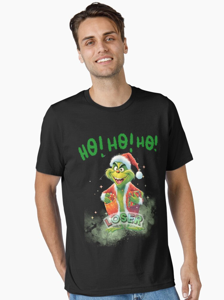 Funny Green Grinch Loser Merry Christmas T shirt Ho Ho Ho Gift Idea Grinch Face Essential T Shirt T Shirt Holiday Trendi
