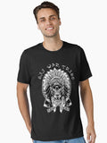 American Indian Skull Jiu Jitsu War Tribe BJJ Fanatics Essential Shirt T Shirt Clean Design
