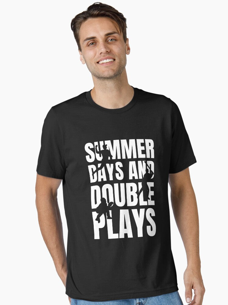 Summer Days and Double Plays Baseball Design Essential T Shirt T Shirt Premium Print Hot Right Now