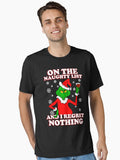 Grinchs Naughty List Essential T Shirt T Shirt Holiday Trending Christmas Season Pick