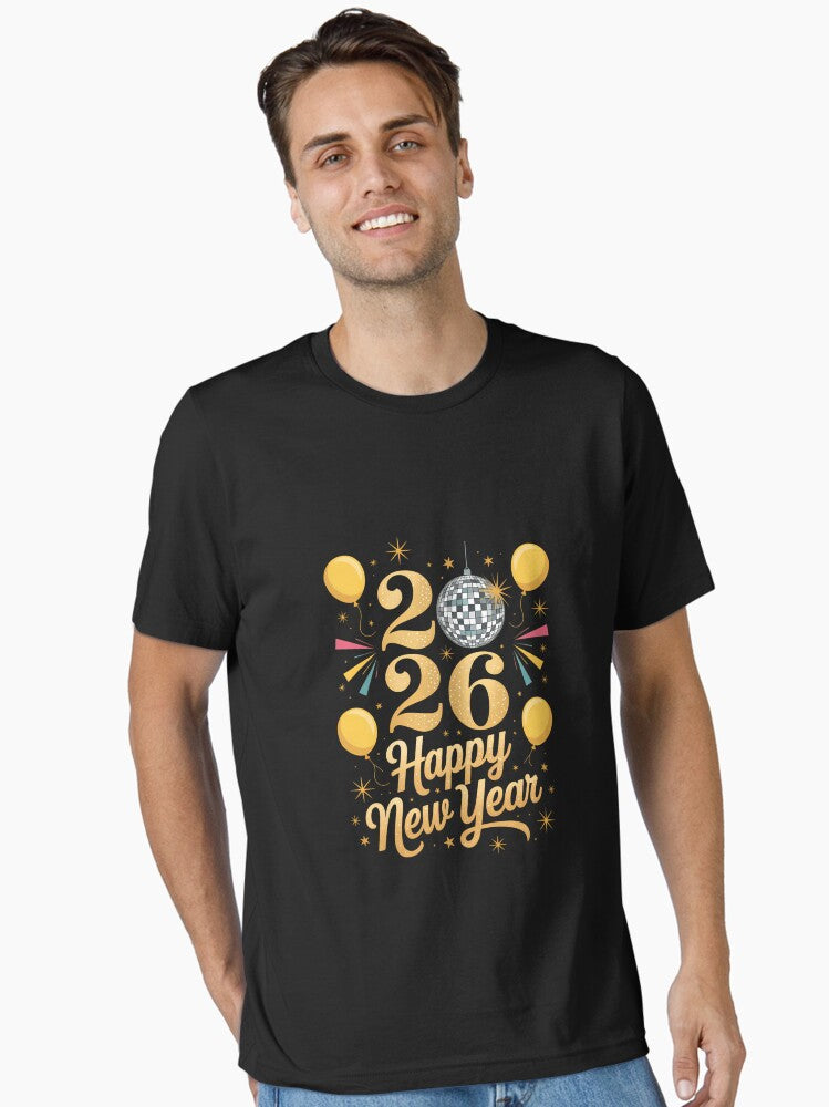 2026 Happy New Year Essential T Shirt T Shirt Viral TikTok Gift Ready