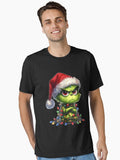 Grumpy Green Christmas Cute Holiday Lights Character Art Essential T Shirt T Shirt Comfort Fit Fan Favorite