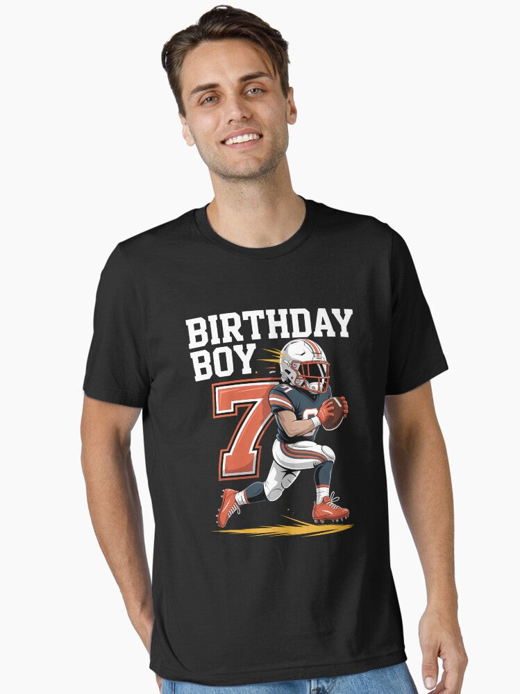 7 Years Old Football Player 7th Football Birthday Essential T Shirt T Shirt Premium Print