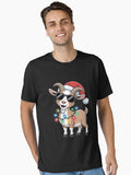 Goat Santa Hat Lights Christmas Cute Xmas Pajama Essential T-Shirt | Premium Unisex T-Shirt, Trending Graphic Tee