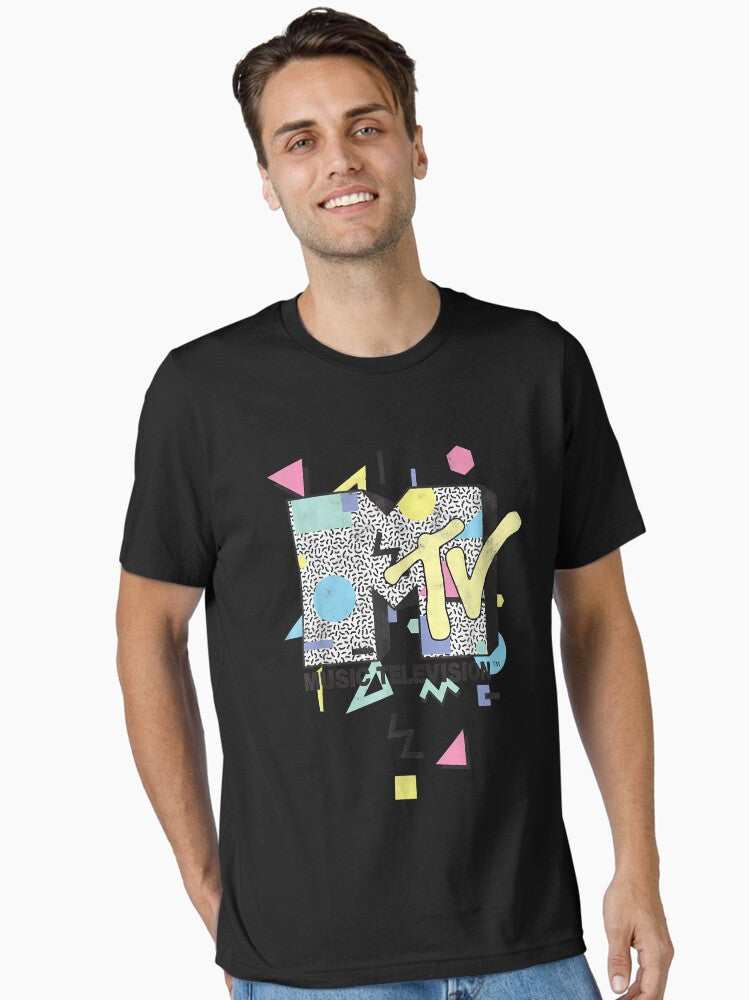 Mtv retro shape design logo Essential T Shirt T Shirt Comfort Fit Daily Wear