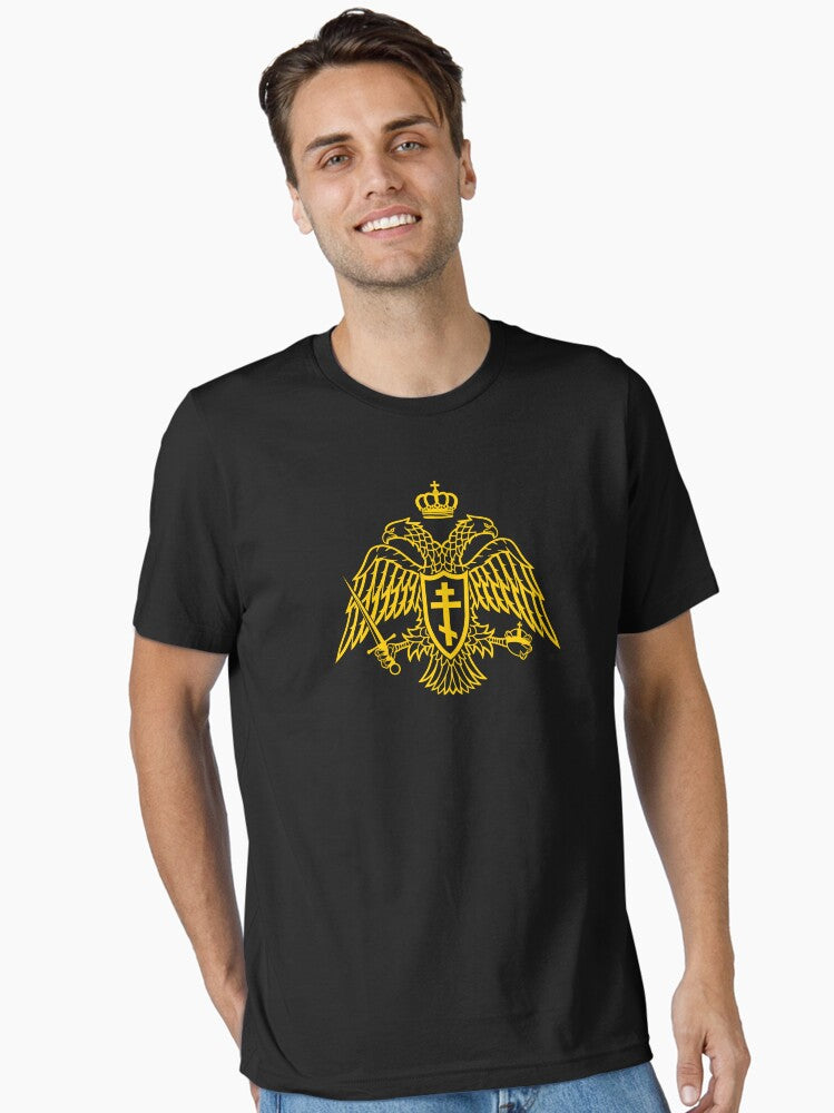 Orthodox Christian double headed Byzantine Eagle Gold Essential Shirt T Shirt Minimal Style