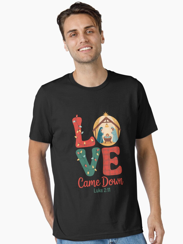 Christmas Jesus Christian Bible Xmas Christ Essential Shirt T Shirt Minimal Style