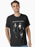 Walken With Jesus Christopher Walken Comfy Graphic Essential Shirt T Shirt US Market