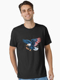 American Flag Bald Eagle 4th of July USA Patriotic Men Women Essential Shirt T Shirt Minimal Style