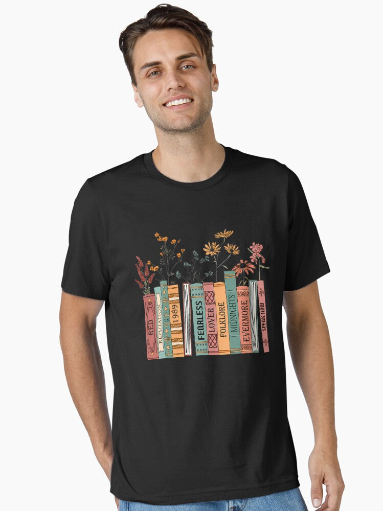 Taylor Albums Book Flowers Country Music Lover Swift Swifts Essential T-Shirt | Premium Unisex T-Shirt, Trending Graphic Tee