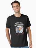 American Patriotic Eagle 4th of July USA Flag Men Women Essential Shirt T Shirt Premium Quality