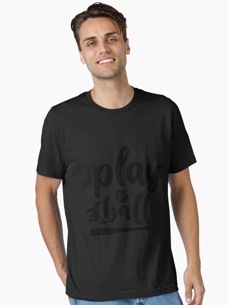 Funny Baseball Gift Play Ball Sticker Essential T Shirt T Shirt Viral TikTok Daily Wear