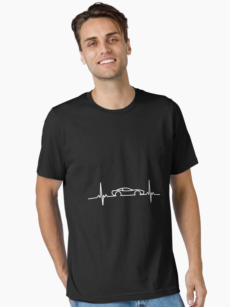 Car Guy Heartbeat Car Enthusiast Racing Car Driver Racer Essential T Shirt T Shirt Comfort Fit Gift Ready