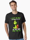 Chris tmas I Cant Be Held Respo nsibles Grinchs Face Essential T Shirt T Shirt Holiday Trending Christmas Season Pick
