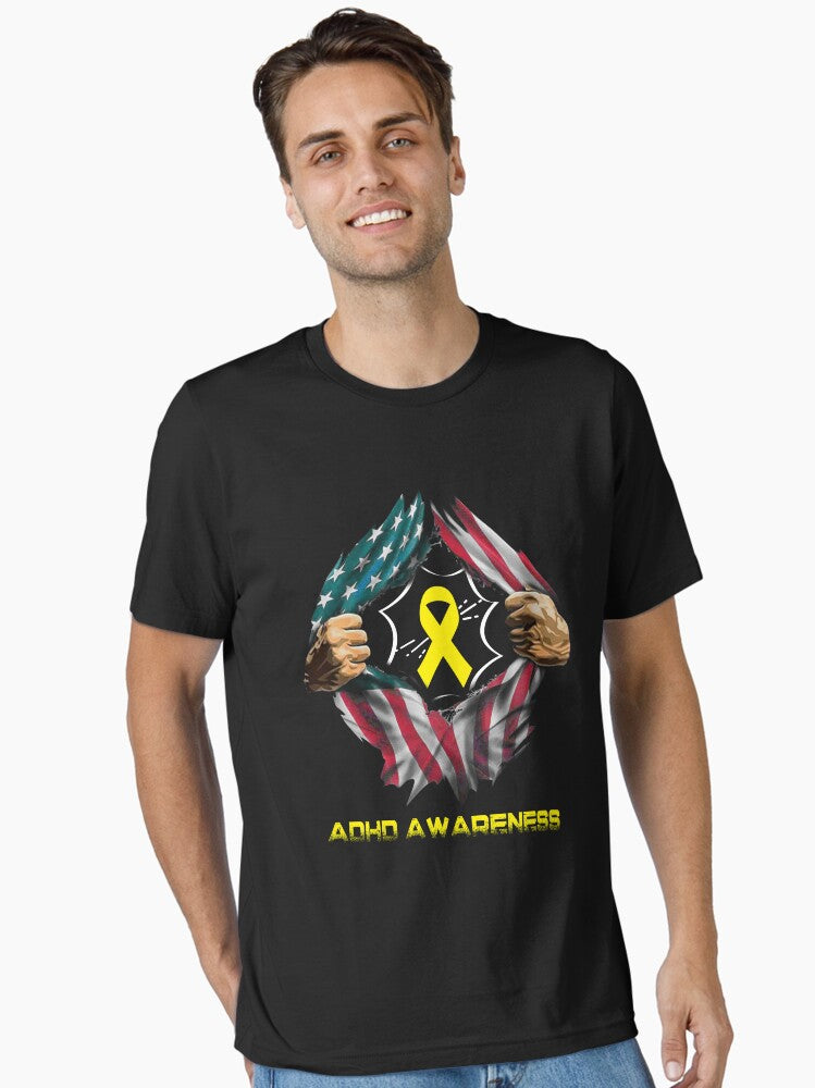 ADHD Awareness American Flag Essential T-Shirt