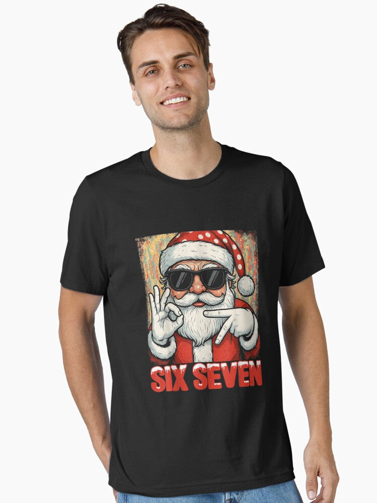 Funny Six Seven Meme Christmas Cool Santa Saying 6 7 Essential T-Shirt | Premium Unisex T-Shirt, Trending Graphic Tee