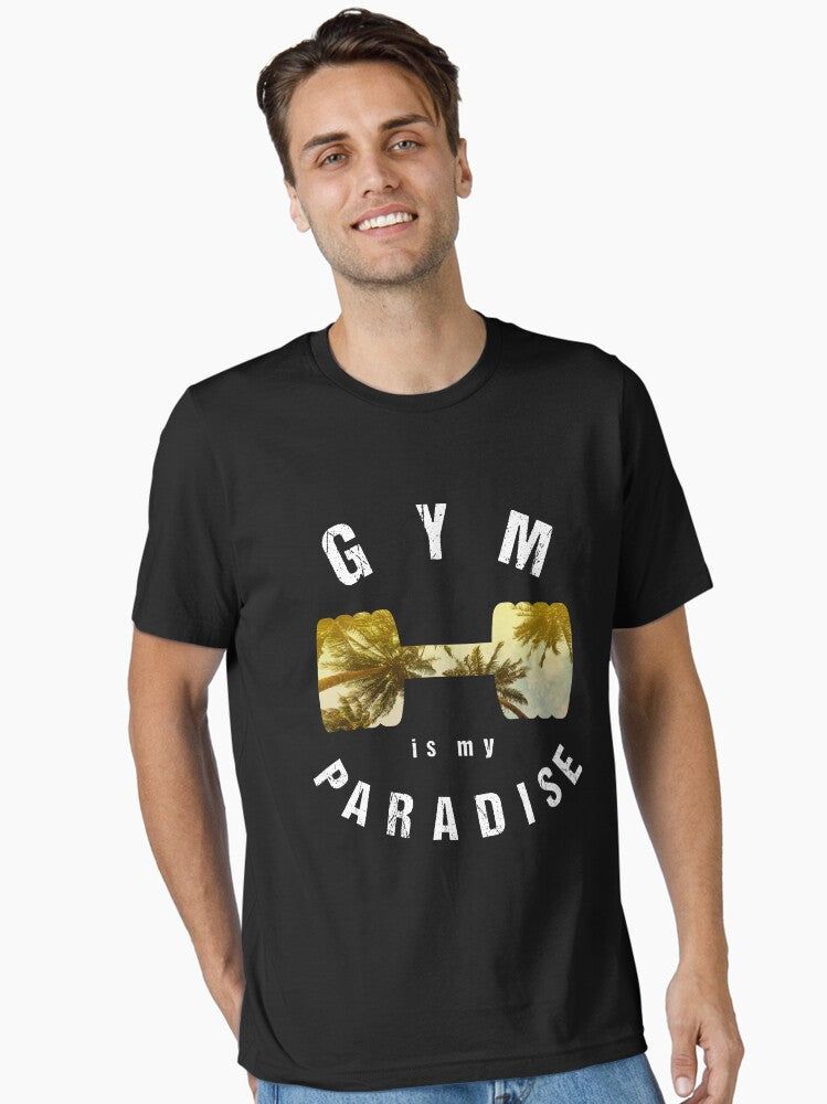 Gym is my Paradise fitness workout shirt Essential T Shirt T Shirt Premium Print