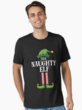 Naughty Elf Matching Family Group Christmas Essential T-Shirt | Premium Unisex T-Shirt, Trending Graphic Tee