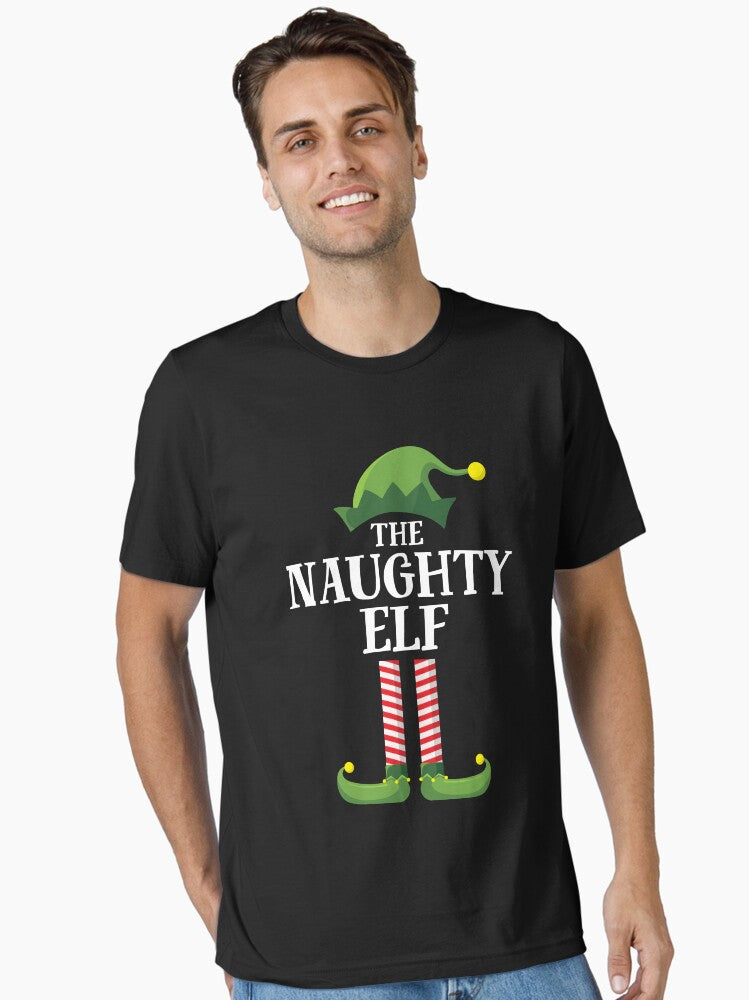 Naughty Elf Matching Family Group Christmas Essential T-Shirt | Premium Unisex T-Shirt, Trending Graphic Tee