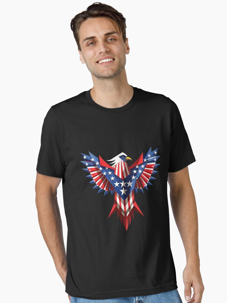 American flag in eagle shape Essential Shirt T Shirt Minimal Style