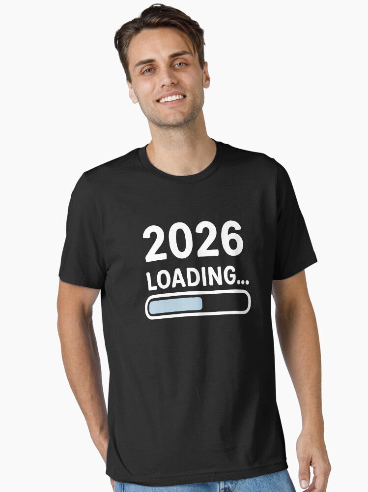 2026 Loading Progress Bar New Year Tech Aesthetic Funny Future Countdown Design Essential T Shirt T Shirt