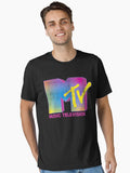 Mtv distressed fluorescent gradient logo Essential T Shirt T Shirt Premium Print Pop Art Style