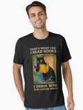 Black Cat ThatS What I Do I Read Books I Drink Wine And Essential T Shirt T Shirt Trending 2025 High CTR Pick
