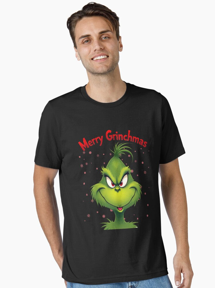 Merry Grinchmas Christmas Design Funny Holiday Cartoon Artwork Essential T Shirt T Shirt Holiday Trending Christmas Seas