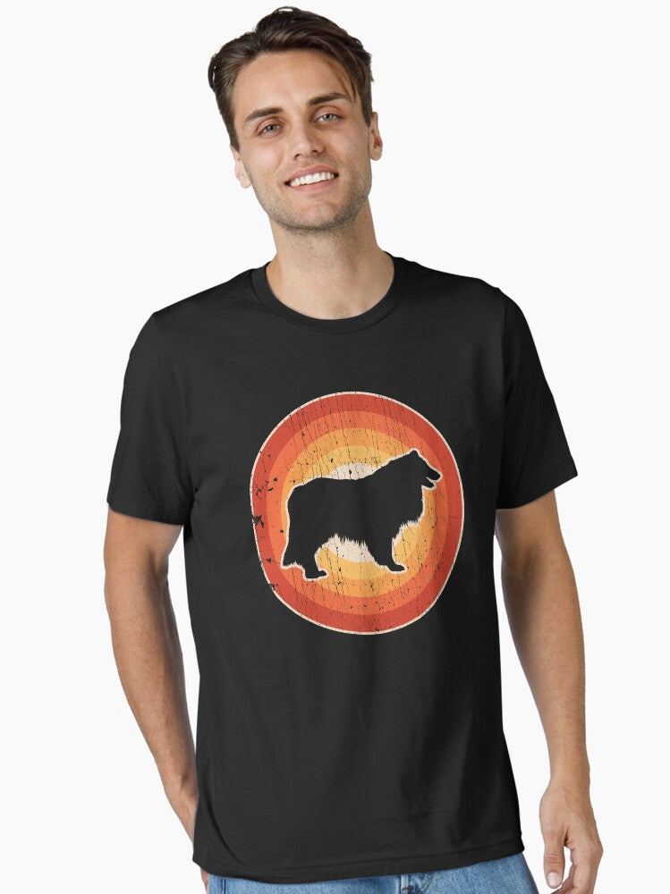 Collie Sunset Retro For Men Women Boys Girls