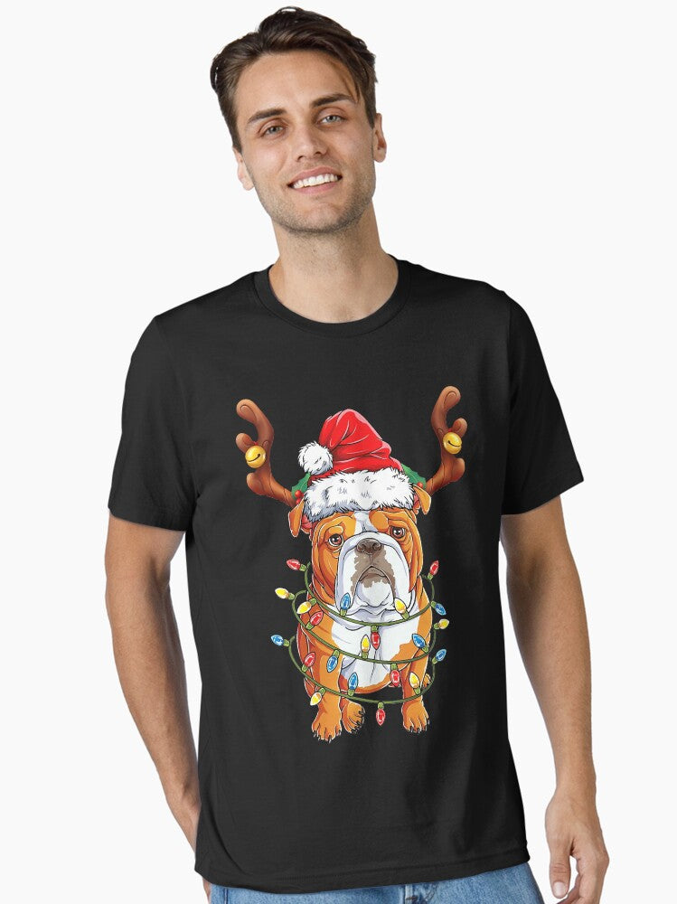 English Bulldog Reindeer Funny Christmas Essential T Shirt T Shirt Trending US Fan Favorite