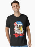 Bald Eagle Merica 80s Mullet Eagle America USA 4th of July Essential Shirt T Shirt Everyday Wear