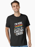 Im Here Im Queer Christmas Pajama Cool LGBT-Q Gay Pride Xmas Essential T-Shirt | Premium Unisex T-Shirt, Trending Graphic Tee