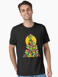 Grinch Christmas Tree Funny Holiday Gift Stack Illustration Essential T Shirt T Shirt Holiday Trending Christmas Season