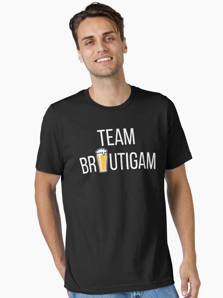 Team Groom Beer Bachelor Party White Essential Shirt T Shirt Premium Quality