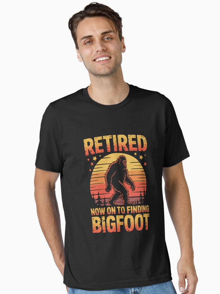 Retired Finding Bigfoot Retirement Sasquatch Sayings Essential T Shirt T Shirt Streetwear Style Gift Ready