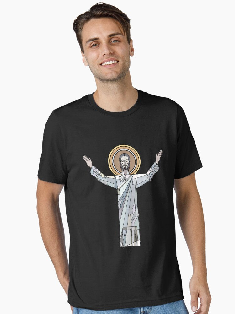 Touchdown Jesus Essential Shirt T Shirt Clean Design