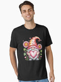 Happy Valentine Day Gnome Sunflower Essential Shirt T Shirt Premium Print