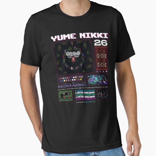 Yume Nikki Streetwear Aesthetic Pixel Design Essential T-Shirt for Sale by Cyber-Cyanide