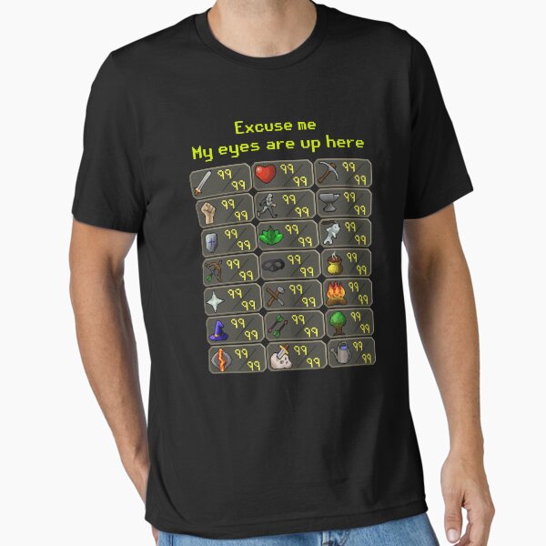 Excuse Me My Eyes Are Up Here Game Essential T-Shirt for Sale by Jasonstoreasd