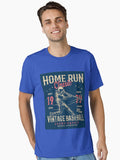 Home Run Vintage Baseball Tee Essential T Shirt T Shirt Premium Print Hot Right Now